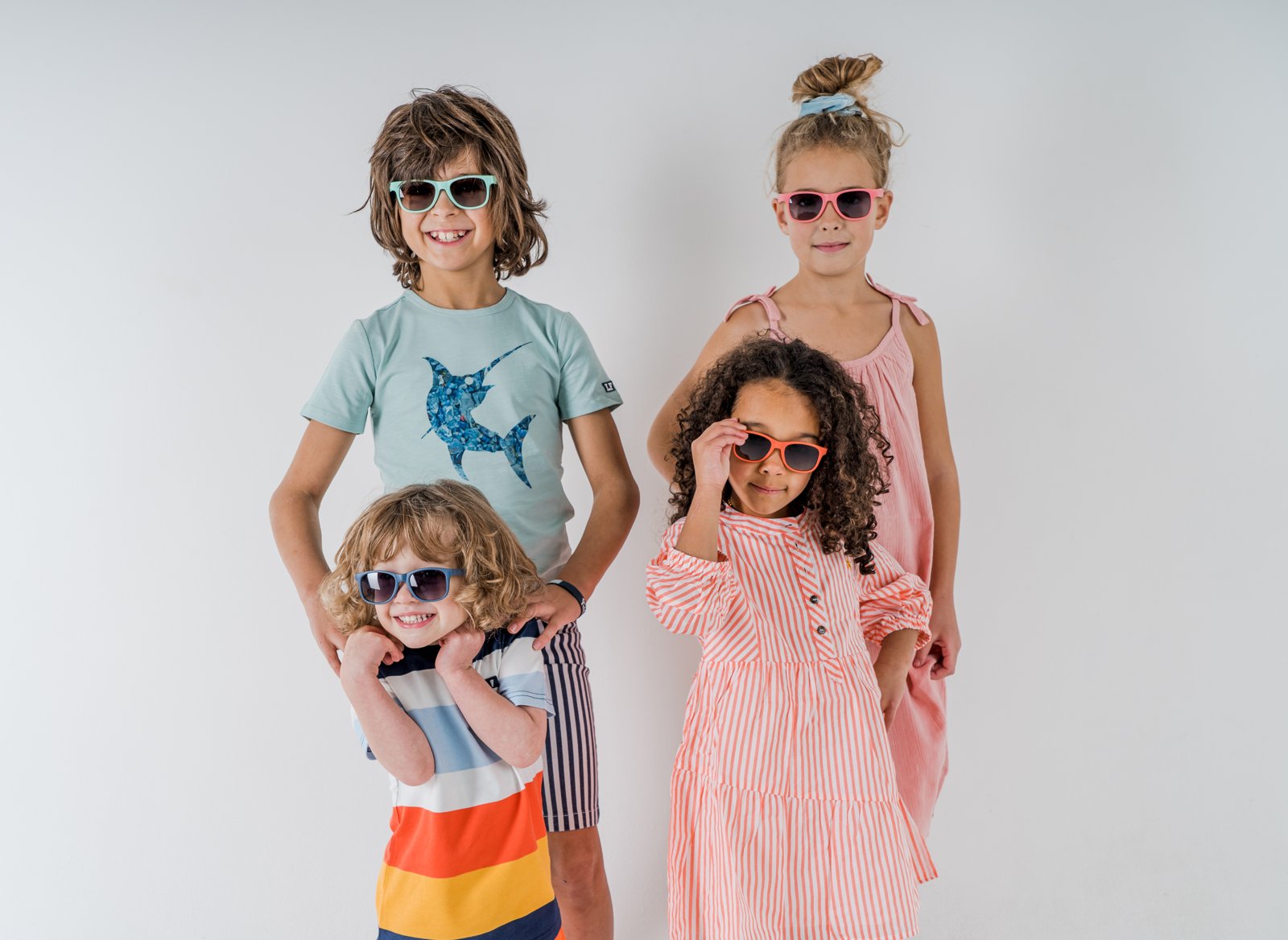Kids met FatOncles JULIE Oranje kinderzonnebril